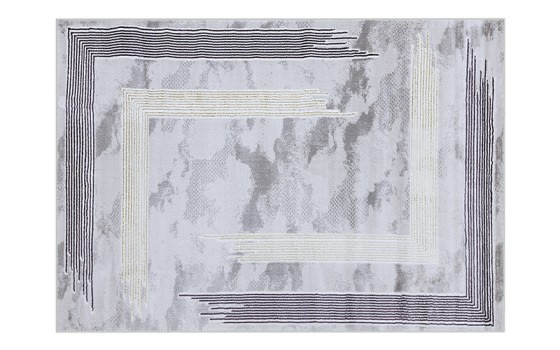 Madrid Premium Carpet - ( 150 x 220 ) cm L.Grey & Cream