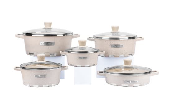 Royal Dessini Cookware Set 10 PCs - Beige