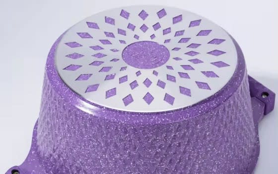 Queen Time Aluminum & Marble Stone Cookware Set 10 PCs - Purple