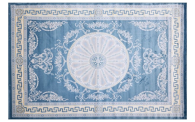 Madrid Premium Carpet - ( 250 x 350 ) cm Blue & Cream