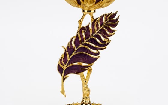 Luxury incense burner For Home - Gold & Purple
