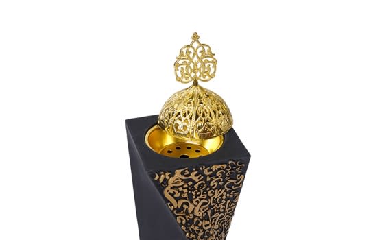 Luxury Resin incense burner - Black & Gold