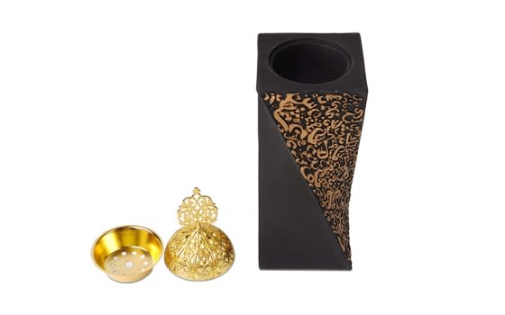 Luxury Resin incense burner - Black & Gold