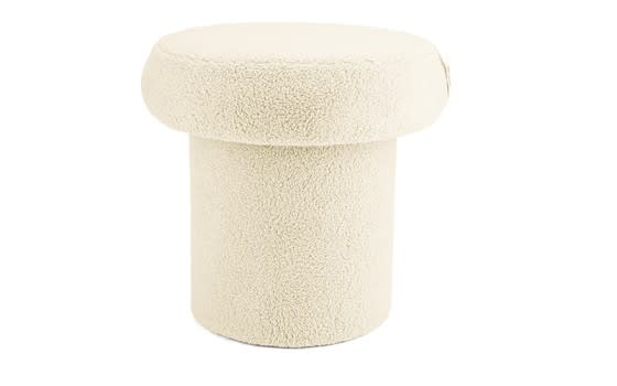 Wool Round Sitting Stool - Cream