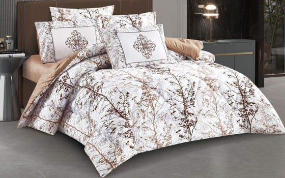 Helana Double Face Comforter Bedding Set 4 Pcs - Single Multi Color