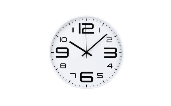Quartz Silent ‎Plastic Wall Clock - White