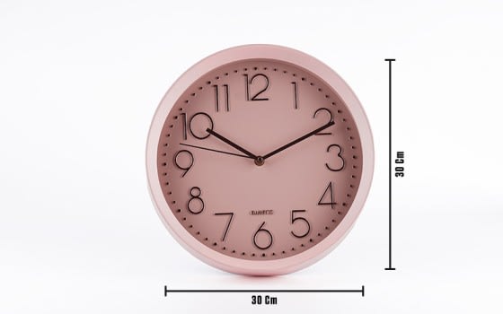 Quartz Silent ‎Plastic Wall Clock - Pink