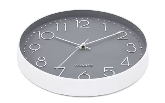 Quartz Silent ‎Plastic Wall Clock - Grey