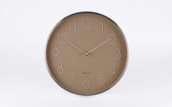 Quartz Silent ‎Plastic Wall Clock - L.Beige