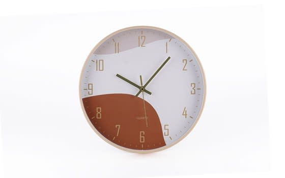 ساعة حائط كوارتز بلاستيكية صامتة - متعدد اللون