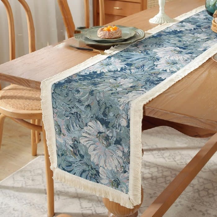 Linen Cotton Table Runner 1 Pc - Multi Color
