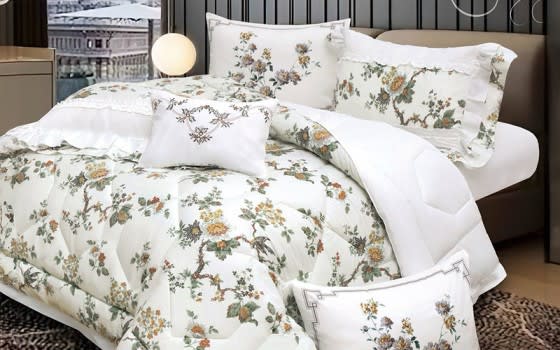 Maali Cotton Double Face Comforter Bedding Set 7 PCS - King Multi Color