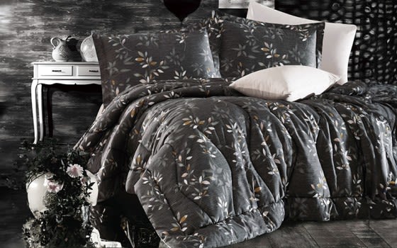 Rodina Comforter Bedding Set 6 PCS - King D.Grey