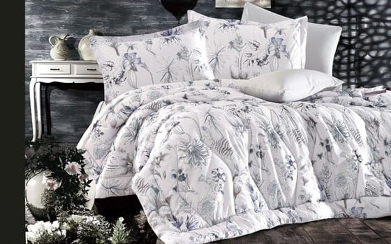 Rodina Comforter Bedding Set 6 PCS - King White 