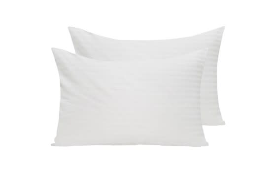 Indigo Stripe Pillow Case 2 PCS - White