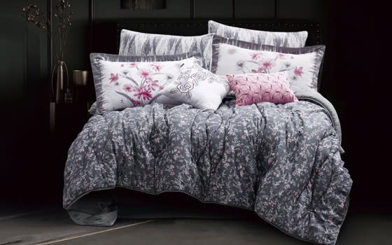 Rosario Comforter Bedding Set 8 PCS - King Grey