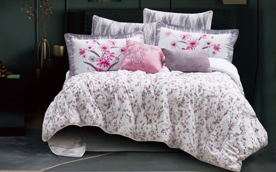 Rosario Comforter Bedding Set 8 PCS - King Cream