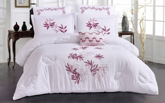 Palermo Comforter Bedding Set 7 PCS - King White