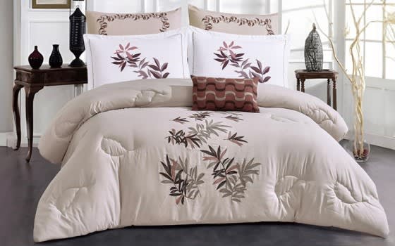 Palermo Comforter Bedding Set 7 PCS - King Beige