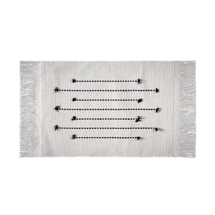 Cotton Linen Handwoven Placemat 1 Pc - Grey