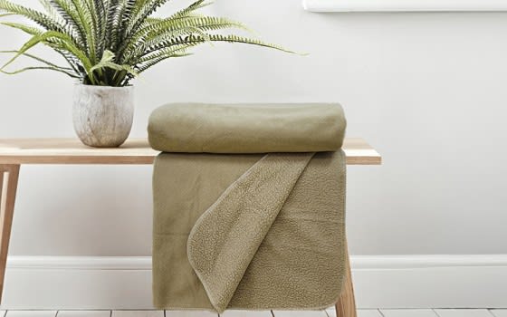 Flannel Blanket Lotus 1 PC - Single Beige