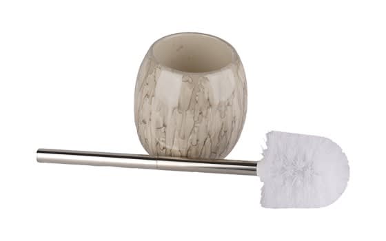 Toilet Brush With Ceramic Holder - Beige