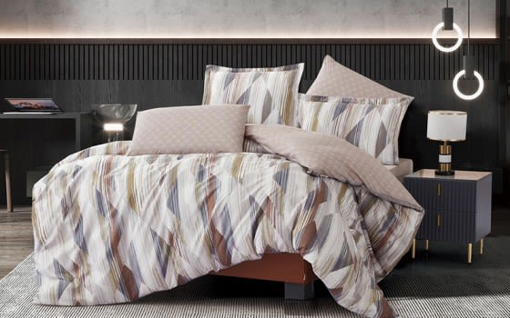 Stella Double Face Comforter Bedding Set 6 PCS - King Multi Color