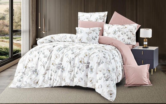 Moon Cotton Double Face Comforter Bedding Set 8 PCS - King Multi Color