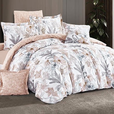 Moon Cotton Double Face Comforter Bedding Set 6 PCS - Queen Multi Color
