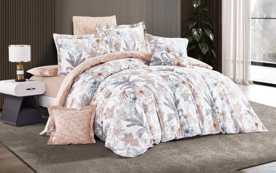 Moon Cotton Double Face Comforter Bedding Set 4 PCS - Single Multi Color