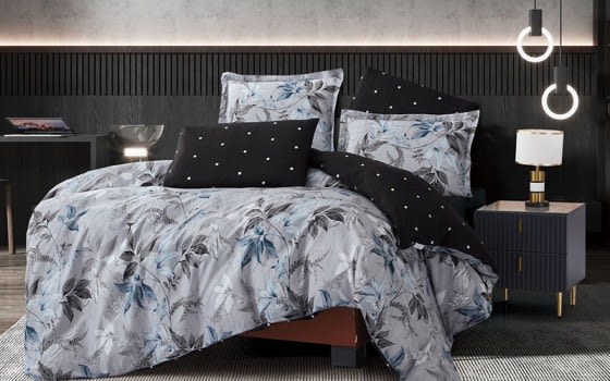 Stella Double Face Comforter Bedding Set 4 Pcs - Single Grey