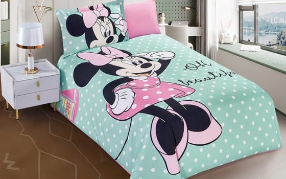 Disney Kids Comforter Set 4 PCs - L.Green & Pink