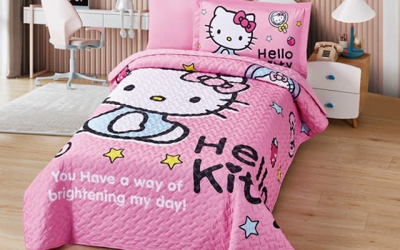 Disney Printed Kids Bed Spread 4 PCS - Pink