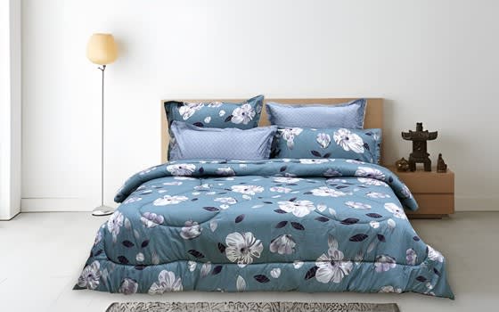 Armada Printed Comforter Bedding Set 6 PCS - King Blue