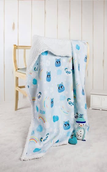 Hamur Baby Printed Blanket 1 PC - Blue