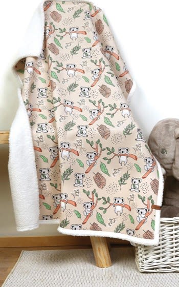 Hamur Baby Printed Blanket 1 PC - Beige