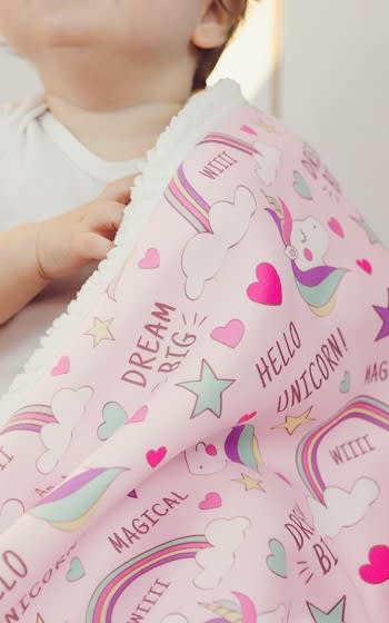 Hamur Baby Printed Blanket 1 PC - Pink