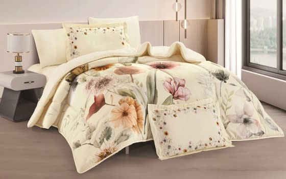 Alison Comforter Bedding Set 4 PCS - Single L.Cream