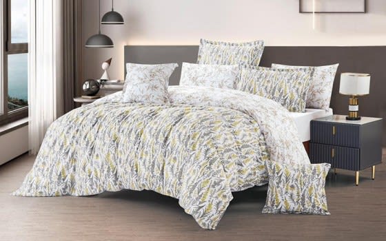 Pima Cotton Double Face Comforter Bedding Set 8 PCS - King Multi Color