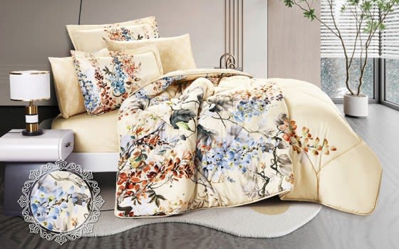 Kersen Comforter Bedding Set 4 PCS - Single L.Beige