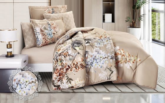 Kersen Comforter Bedding Set 4 PCS - Single Beige