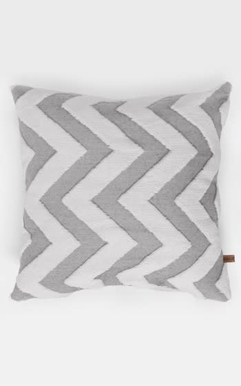 Hamur Cushion Cover Without Filling (43 x 43) - White & Gray