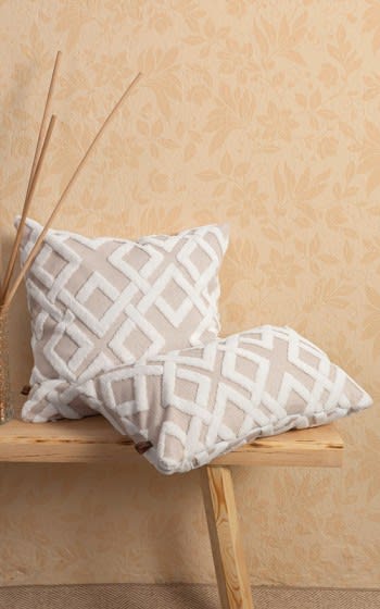 Hamur Cushion Cover Without Filling (43 x 43) - Beige