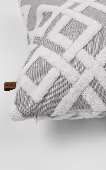 Hamur Cushion Cover Without Filling (43 x 43) - White & L.Gray