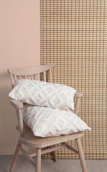 Hamur Cushion Cover Without Filling (43 x 43) - White & L.Cream