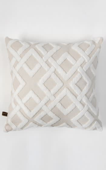 Hamur Cushion Cover Without Filling (43 x 43) - White & L.Cream