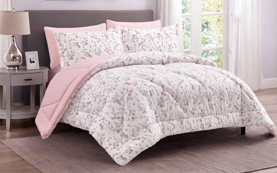 Stellar Printed Comforter Bedding Set 4 PCS - Single Pink