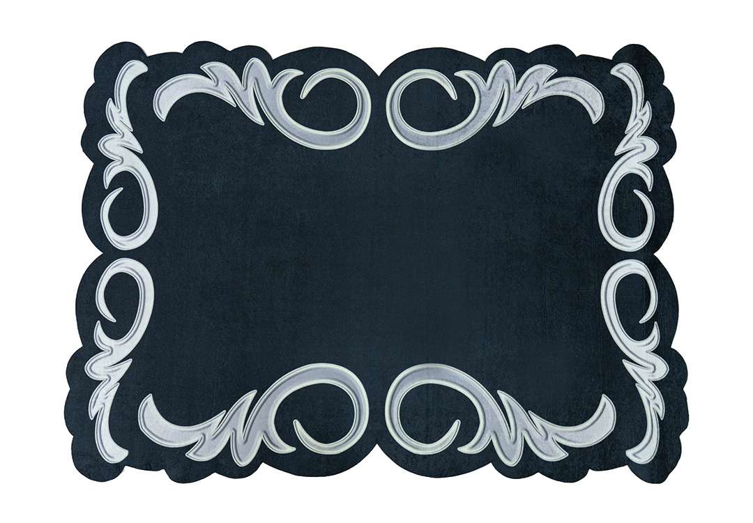 Armada Waterproof Carpet - Oval ( 160 X 230 ) cm Black & Grey