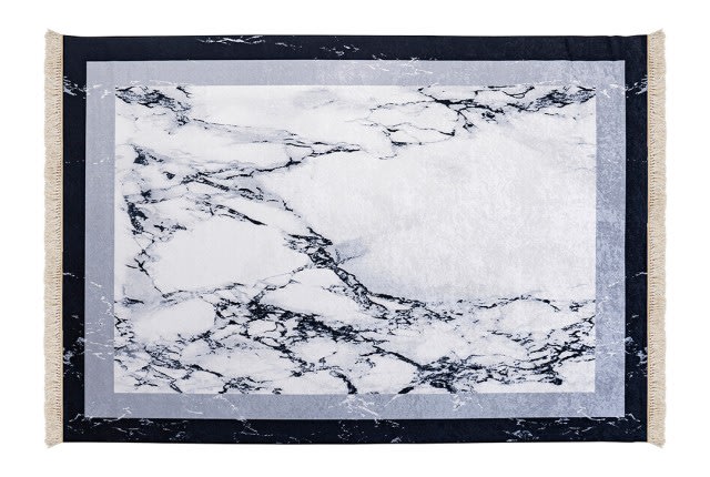 سجاد عازل للماء من أرمادا - ( 180 × 280 ) رمادي و أبيض و أسود