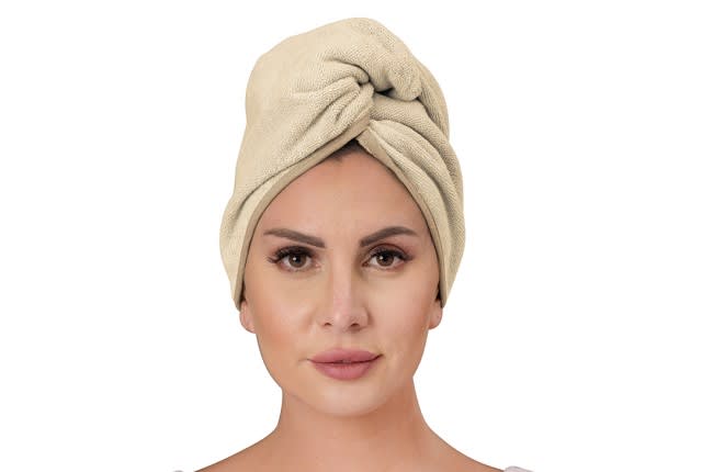 Cannon Hair Towel - ( Free Size ) Beige